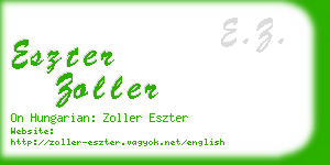 eszter zoller business card